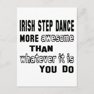 Cartão Postal Irish Step dança mais incrível do que seja