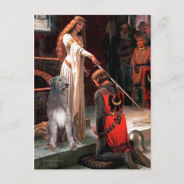 Cartão Postal Irish Wolfhound 1 - The Accolade (Frente)