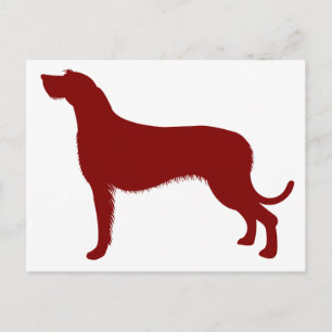 Cartão Postal Irish Wolfhound (Vermelho)