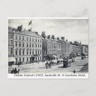 Cartão Postal Irlanda Antiga, 1905 Sackville Street Dublin