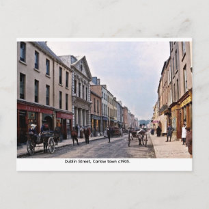 Cartão Postal Irlanda Antiga, Rua Dublin 1905 St. Carlow