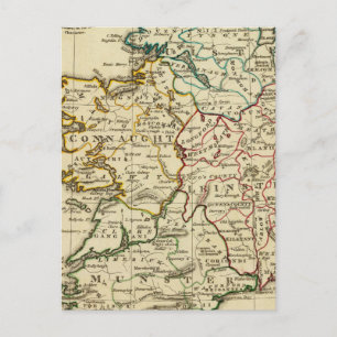 Cartão Postal Irlanda com limites delineados
