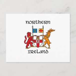 Cartão Postal Irlanda do Norte - brasão de armas/símbolo/emblema
