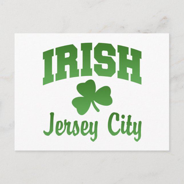 Cartão postal irlandês da cidade de Jersey (Frente)