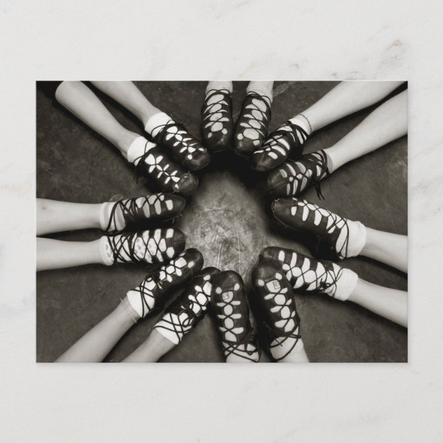 Cartão postal irlandês Dance Ghillies (Frente)