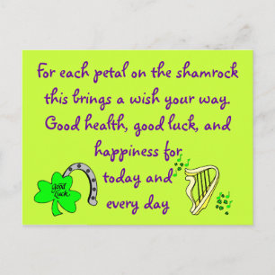 Cartão postal irlandês de bênção