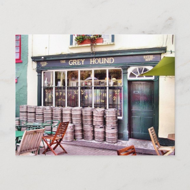 Cartão postal irlandês Greyhound (Frente)