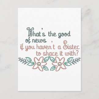 Cartão Postal Irmã a Partilhar