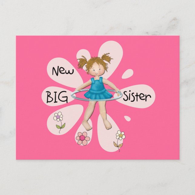 Cartão Postal Irmã Mais Velha do Hula Hoop (Frente)