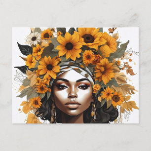 Cartão Postal Irmã negra da Rainha melanina