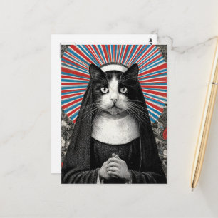 Cartão Postal Irmã Única Kitty a Freira Gata