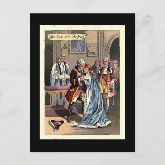 Cartão Postal Irmão e irmã (Frente)