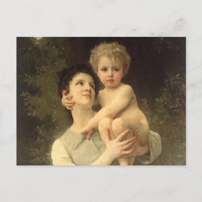 Cartão Postal Irmão e Irmã por William Adolphe Bouguereau (Frente)