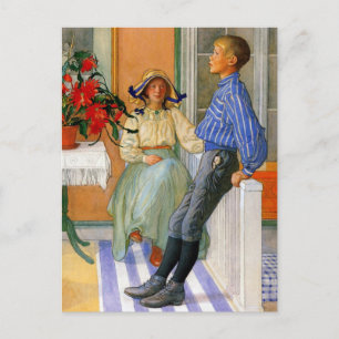 Cartão Postal Irmão e Irmã Suecos 1911