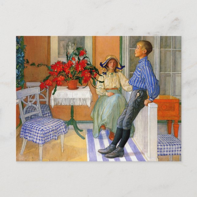 Cartão Postal Irmão e Irmã Suecos 1911 (Frente)