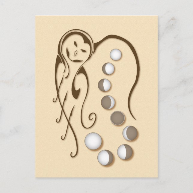 Cartão Postal Irmão Owl : Cartão-postal Sister Moon (Frente)