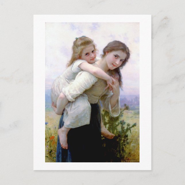 Cartão Postal Irmãs, Bouguereau (Frente)