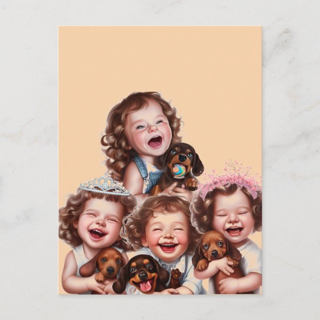 Cartão Postal Irmãs e cachorros-do-mar (Frente)