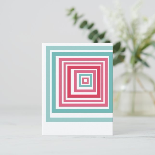 Cartão Postal Irregular Squares  (Em pé/Frente)