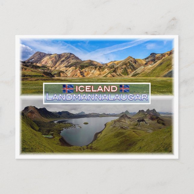 Cartão Postal IS Landmannalaugar - Panorama (Frente)