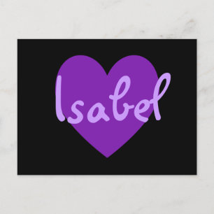 Cartão Postal Isabel em roxo