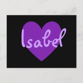 Cartão Postal Isabel em roxo