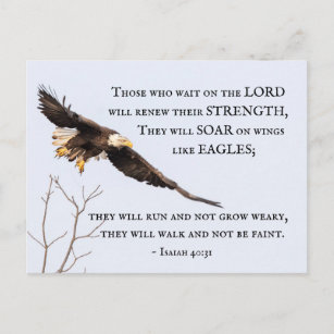 Cartão Postal Isaiah 40:31 Aqueles que esperam pelo Senhor, Bíbl