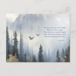 Cartão Postal Isaiah 40:31 Wings Like Eagles Scripture Postcard