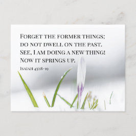 Cartão Postal Isaiah 43:18 Eu estou fazendo uma Bíblia NOVA COIS