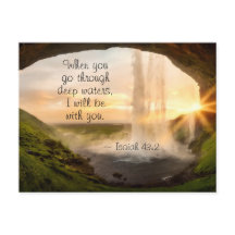 Isaiah 43:2 Quando você atravessa águas profundas