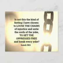 Isaiah 58:6 Tipo de jejum que escolhi