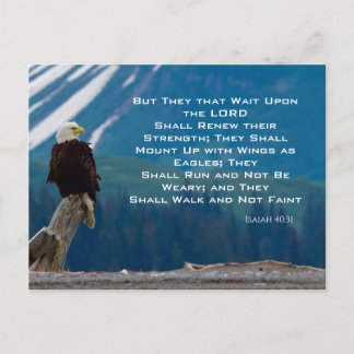 Cartão Postal Isaías 40:31 Monte nas Asas Eagle
