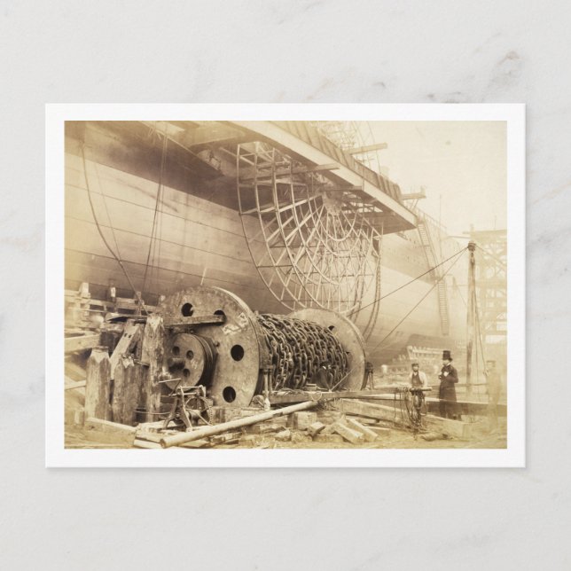 Cartão Postal Isambard Kingdom Brunel (1806-59) ao lado do 'Grea (Frente)