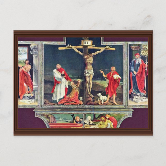 Cartão Postal Isenheim Antigo Altar Altar No Antonine Isenhe (Frente)