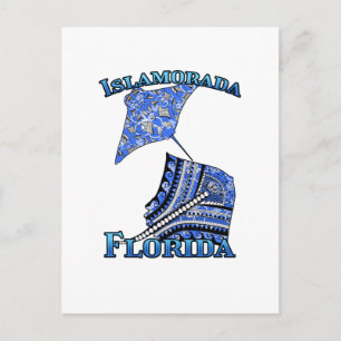 Cartão Postal Islamorada Florida Keys Vacation Tribal Stingray