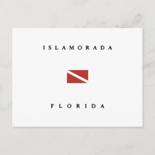 Cartão Postal Islamorada Florida Scuba Dive Flag