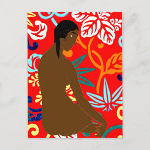 Cartão Postal Island Girl, Gauguin Style,