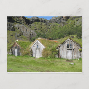 Cartão Postal Island Häuser mit Grasdach