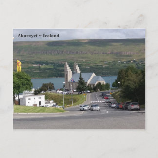 Cartão Postal Islândia, Akureyrarkirkja, Akureyri