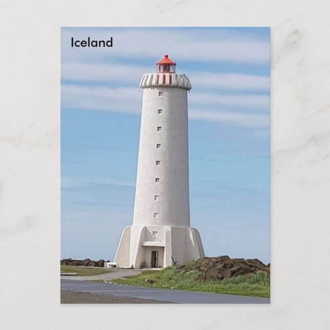 Cartão Postal Islândia, Farol de Akranes (Frente)