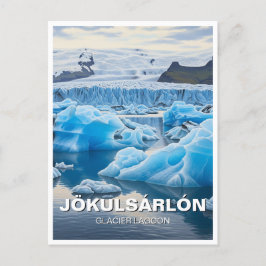 Cartão Postal Islândia Jökulsárlón Glacier Viagem