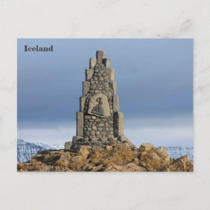 Cartão Postal Islândia, Monumento Stephan Stephansson, Vatnsskar