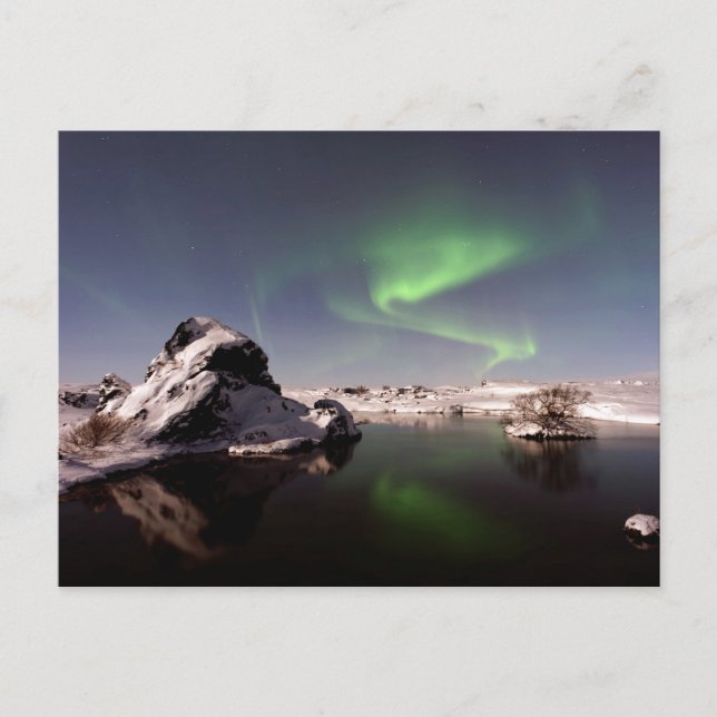 Cartão Postal Islândia no inverno (Frente)