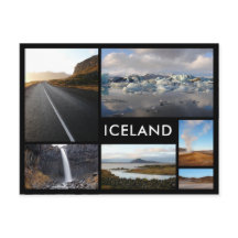 Islândia paisagiza a colagem de múltiplas imagens