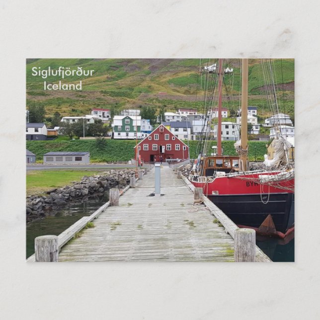 Cartão Postal Islândia - Siglufjörður (Frente)