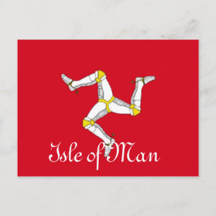 Cartão Postal Isle of Man flag
