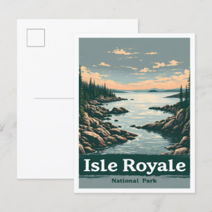 Cartão Postal Isle Royal National Park Michigan Viagem