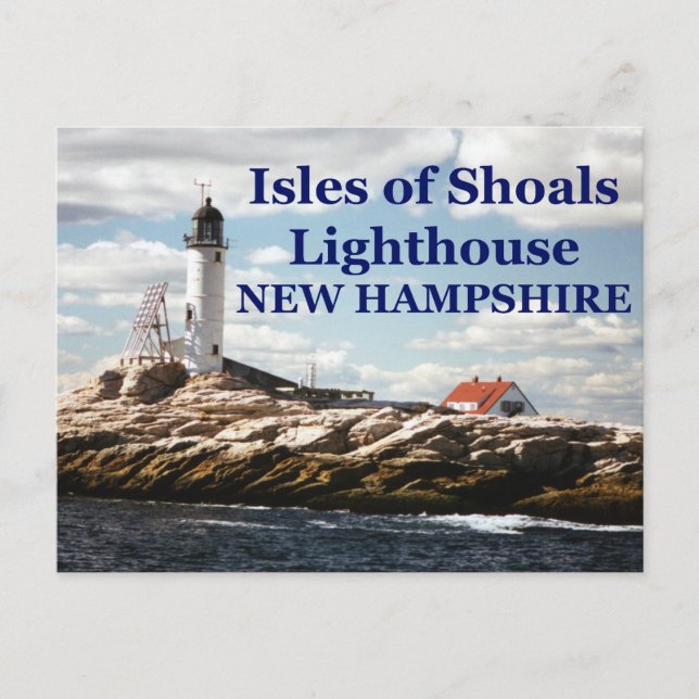 Cartão Postal Isles of Shoals Lighthouse, New Hampshire Postcard (Frente)