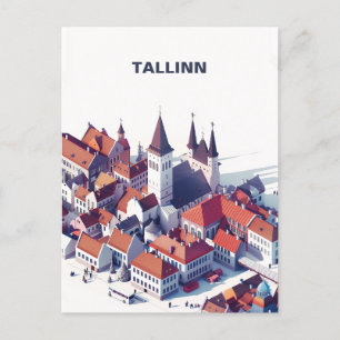 Cartão postal Isométrico Viagem Tallinn
