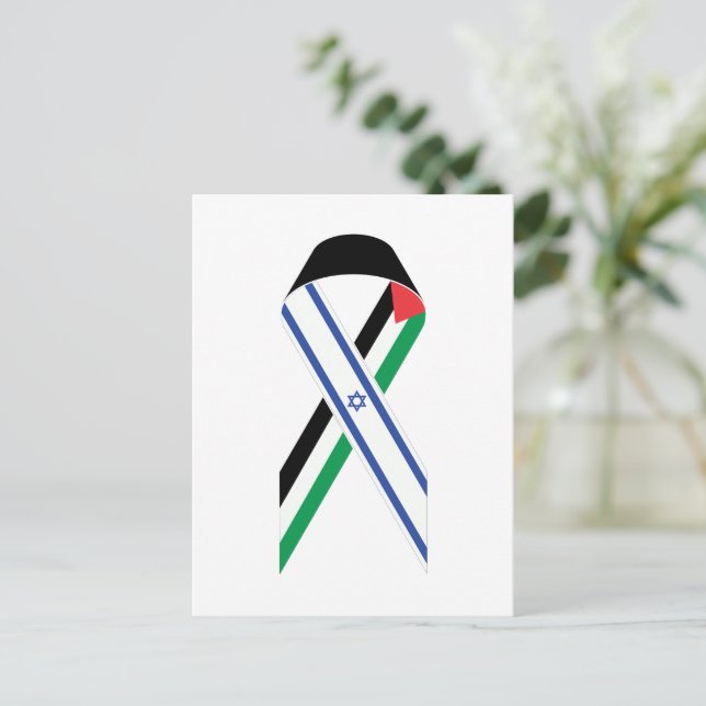 Cartão Postal Israel e a Palestina banham a paz (Em pé/Frente)
